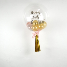 헬륨버블버블커스텀벌룬세트(무료레터링서비스)60cm-럭셔리골드